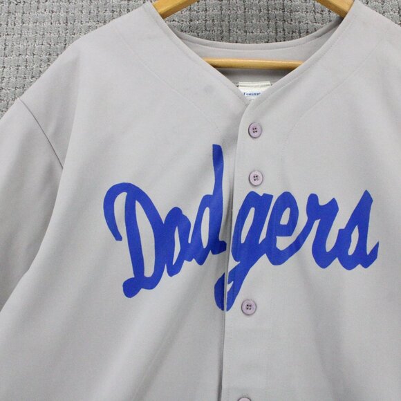 Vintage Teamwork Athletic Apparel x Dodgers Jersey Men XL Gray Baseball #33 Rare - Picture 3 of 8